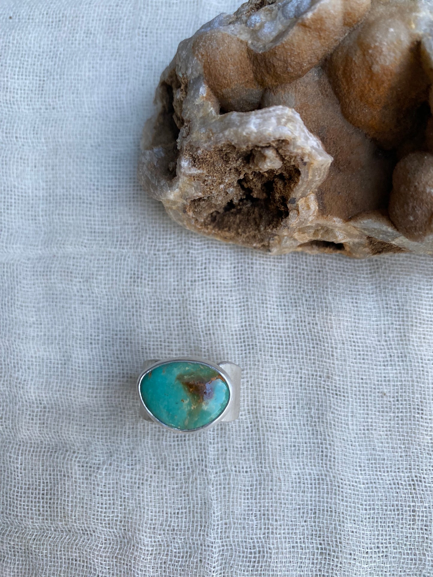 Fox Turquoise Sterling Silver Ring