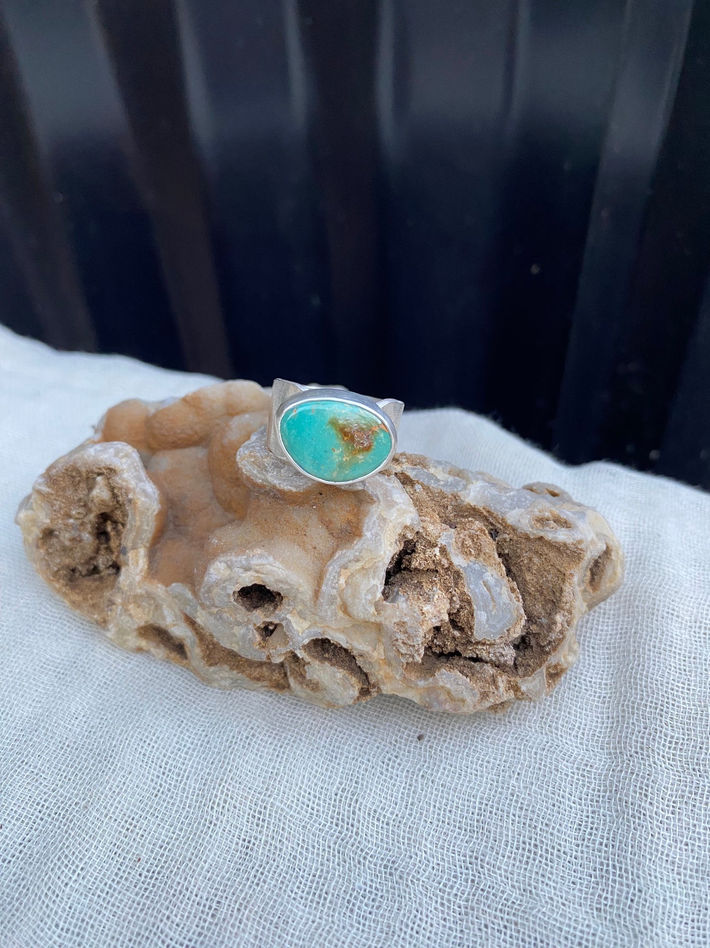 Fox Turquoise Sterling Silver Ring