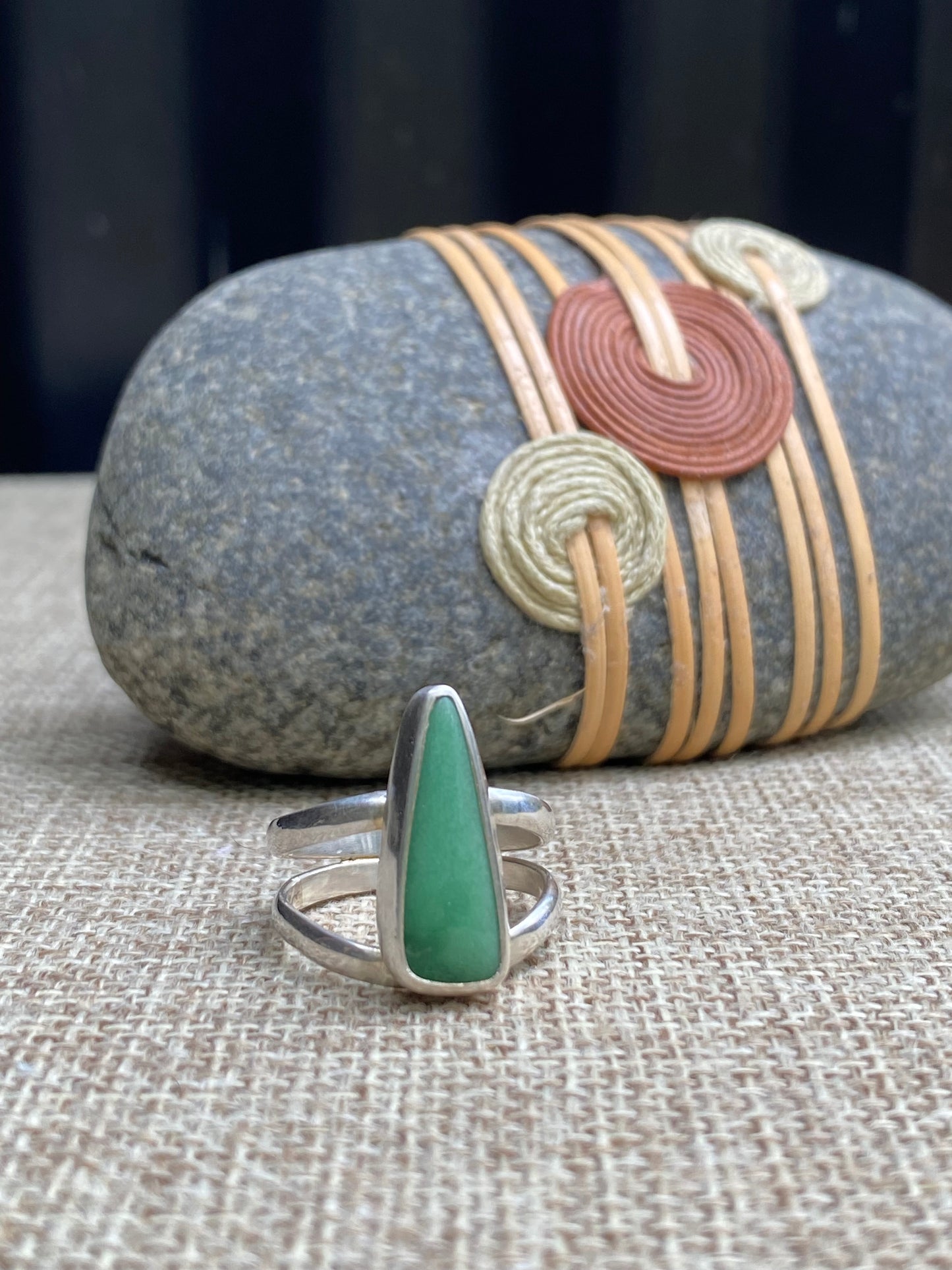 Lucin Variscite Split Shank Ring