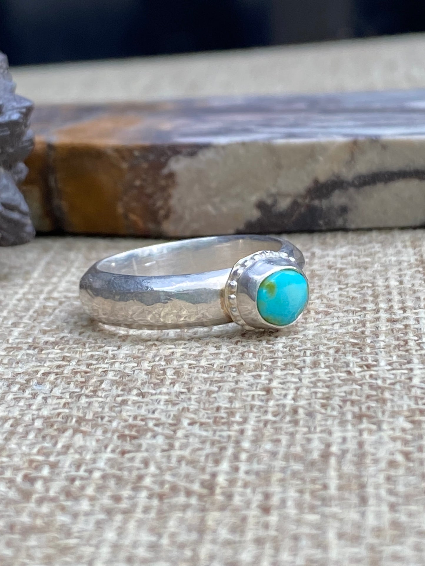 Delicate Sonoran Gold Turquoise on a chunky band